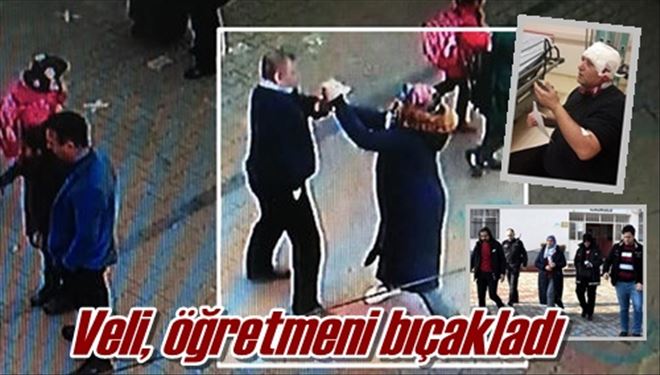 Veli, öğretmeni bıçakladı