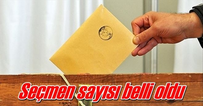 Seçmen sayısı belli oldu