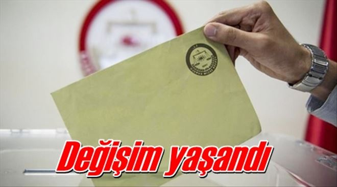 Değişim yaşandı