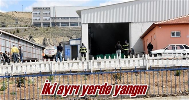 İki ayrı yerde yangın