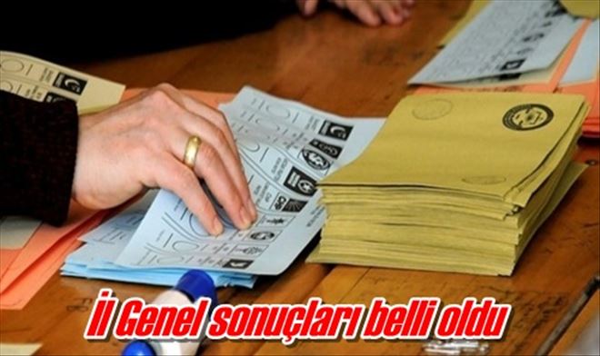 İl Genel sonuçları belli oldu