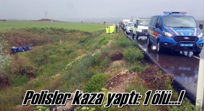 Polisler kaza yaptı