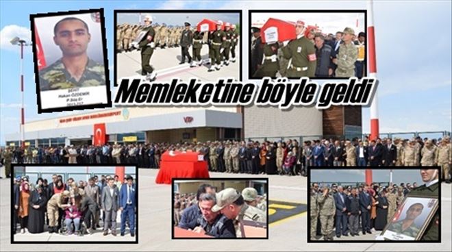 Memleketine böyle geldi