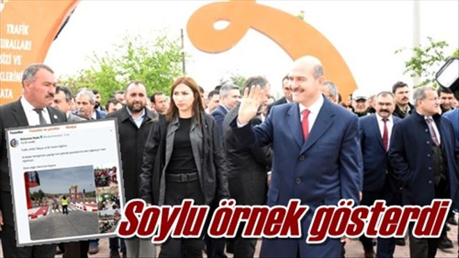 Soylu örnek gösterdi