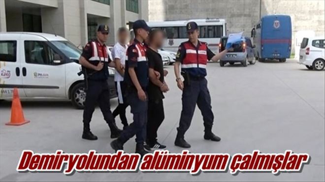 Demiryolundan alüminyum çalmışlar