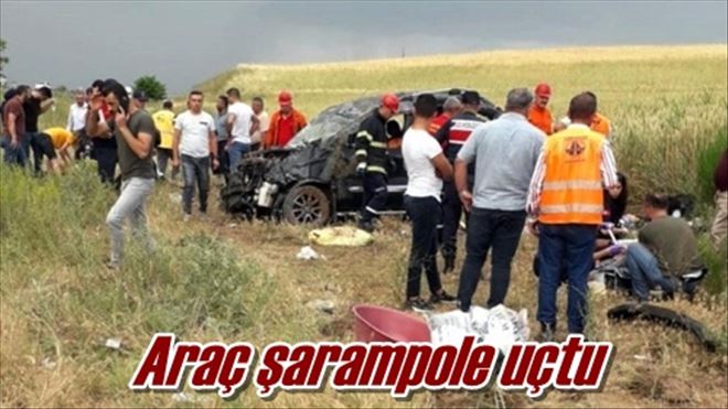 Araç şarampole uçtu