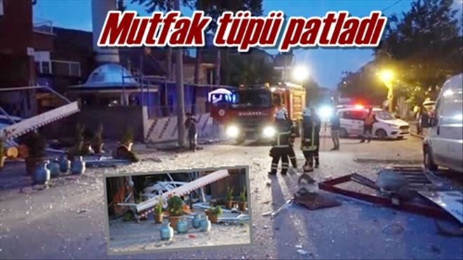 Mutfak tüpü patladı