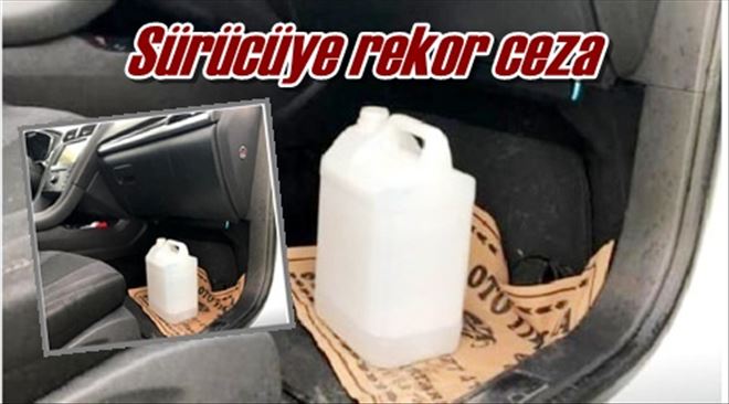 Sürücüye rekor ceza