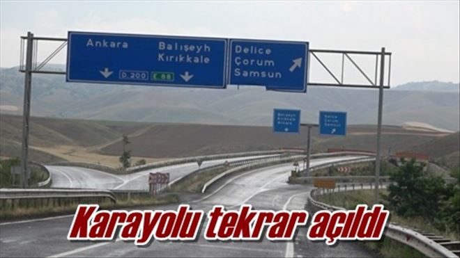 Karayolu tekrar açıldı