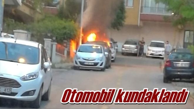 Otomobil kundaklandı
