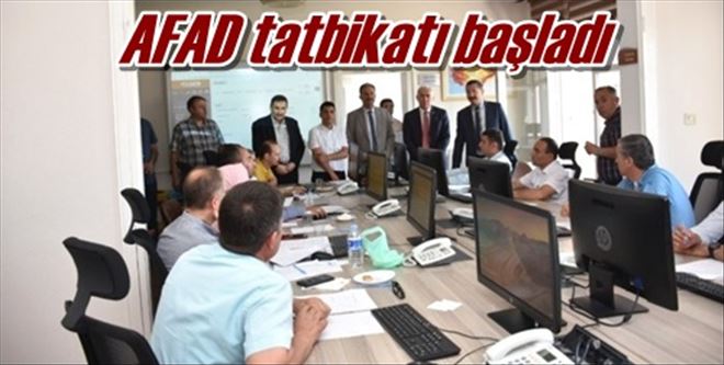 AFAD tatbikatı başladı