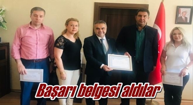 Başarı belgesi aldılar