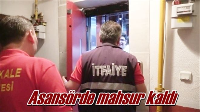 Asansörde mahsur kaldı