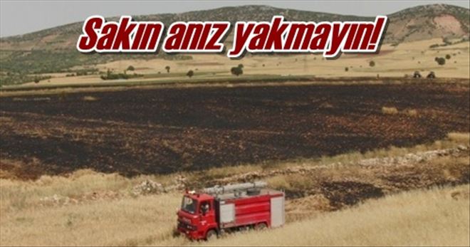 Sakın anız yakmayın!