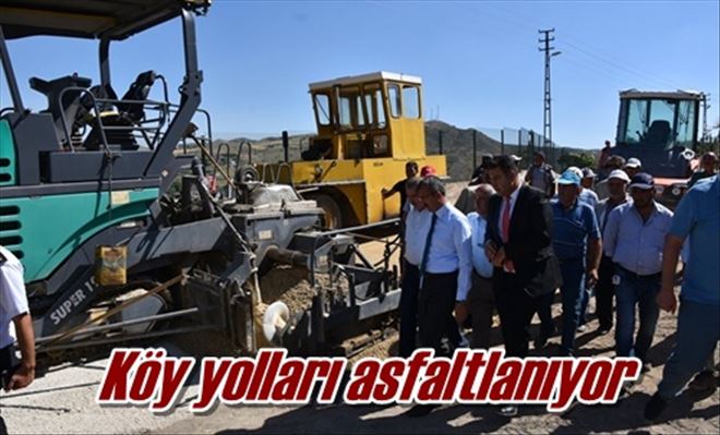 Köy yolları asfaltlanıyor 