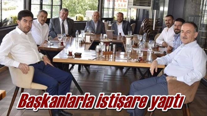 Başkanlarla istişare yaptı