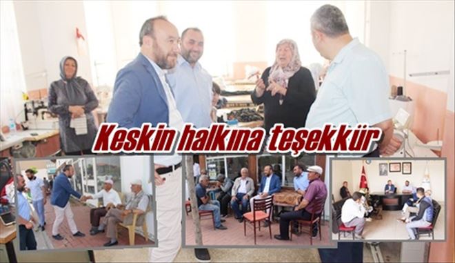 Keskin halkına teşekkür