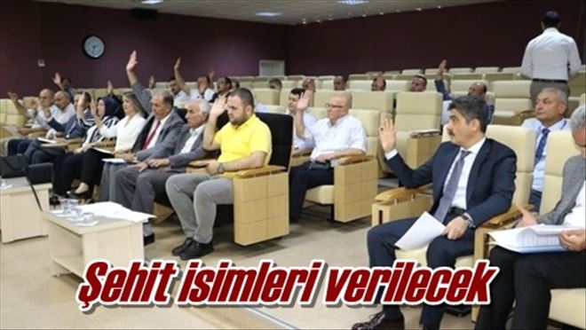 Şehit isimleri verilecek