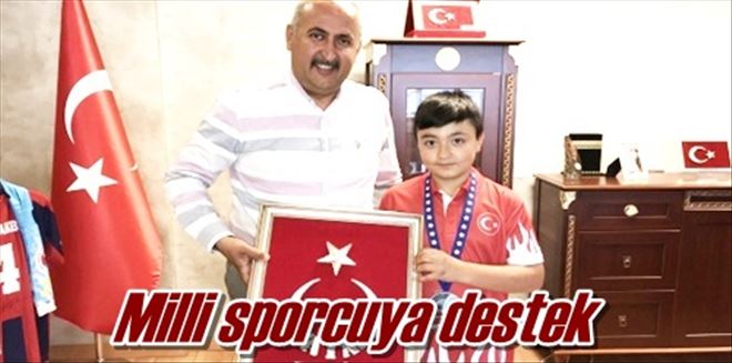 Milli sporcuya destek