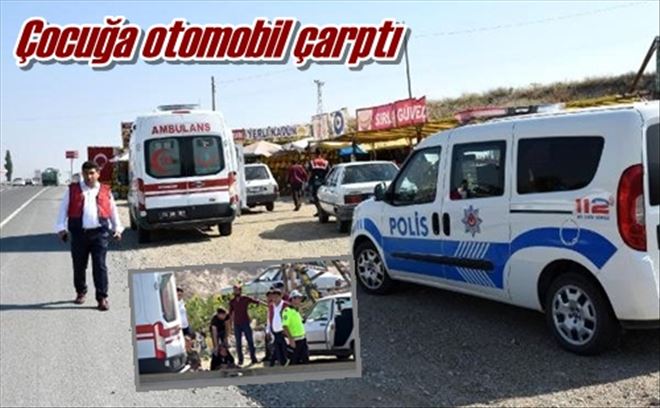 Çocuğa otomobil çarptı