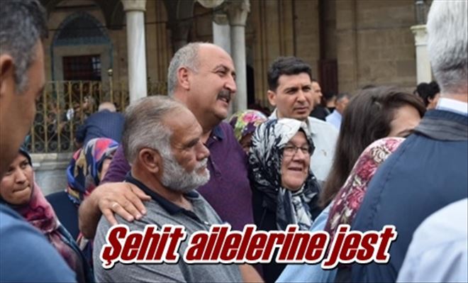 Şehit ailelerine jest