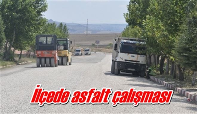 İlçede asfalt çalışması