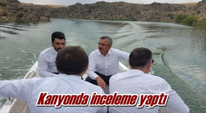 Kanyonda inceleme yaptı