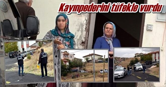 Kayınpederini tüfekle vurdu