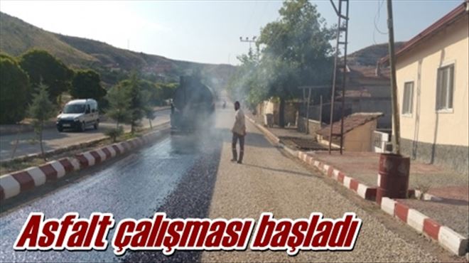 Asfalt çalışması başladı