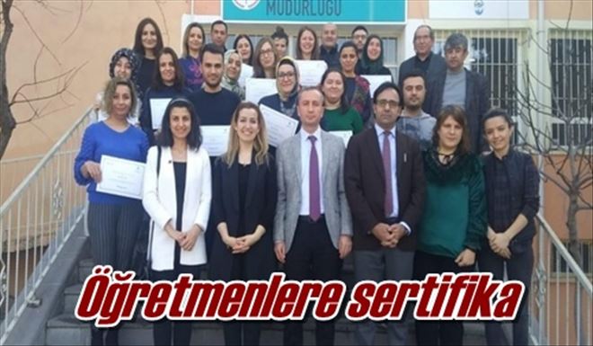 Öğretmenlere sertifika