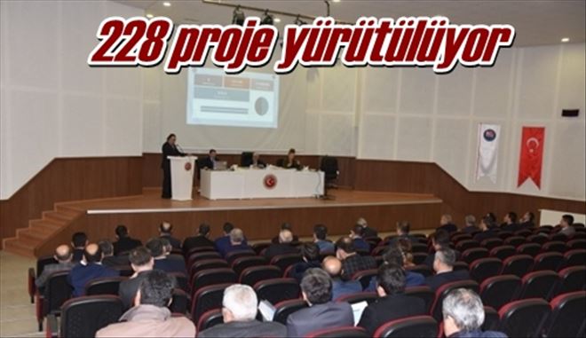 228 proje yürütülüyor