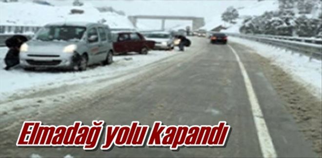 Elmadağ yolu kapandı