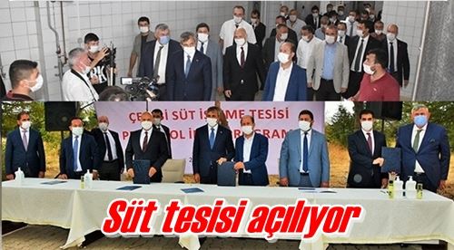 Süt tesisi açılıyor