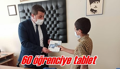 60 öğrenciye tablet 