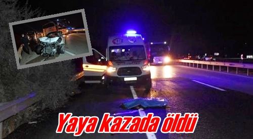 Yaya kazada öldü