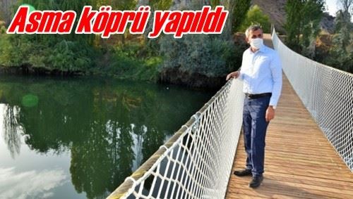 Asma köprü yapıldı 