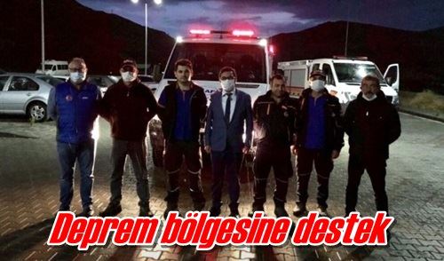 Deprem bölgesine destek