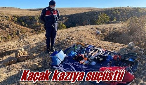 Kaçak kazıya suçüstü
