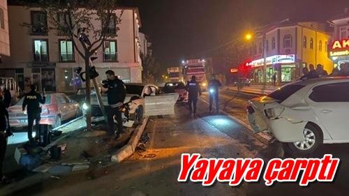 Yayaya çarptı