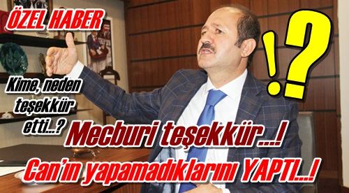 Mecburi teşekkür…!