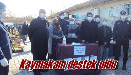 Kaymakam destek oldu