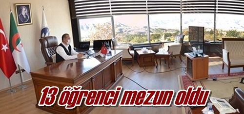13 öğrenci mezun oldu