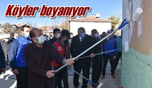 Köyler boyanıyor