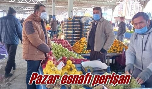 Pazar esnafı perişan