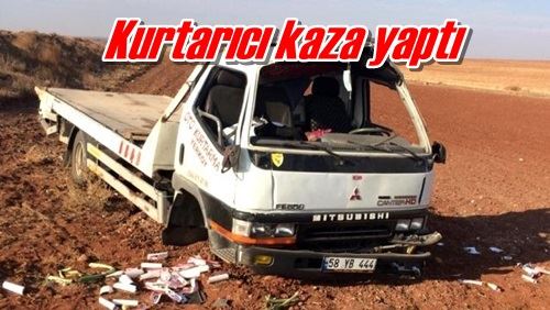 Kurtarıcı kaza yaptı