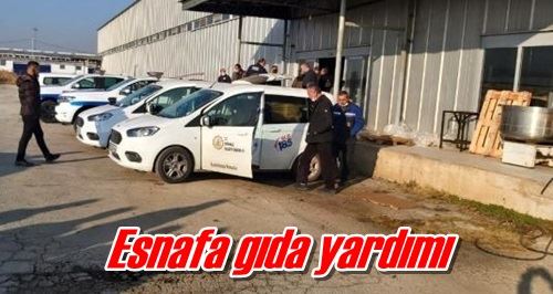 Esnafa gıda yardımı