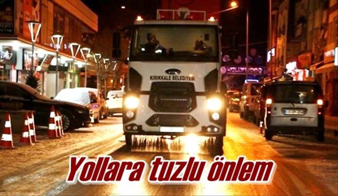 Yollara tuzlu önlem
