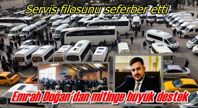 Mitinge Doğan desteği