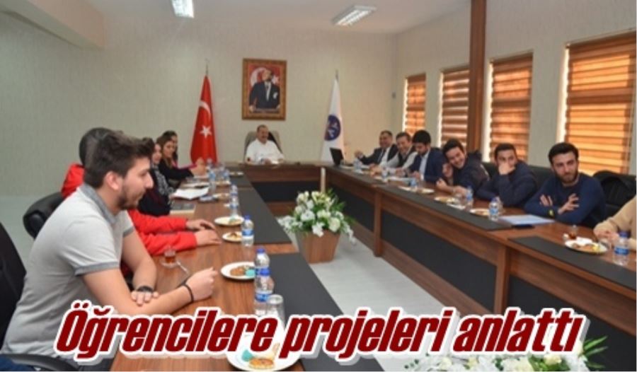 Öğrencilere projeleri anlattı