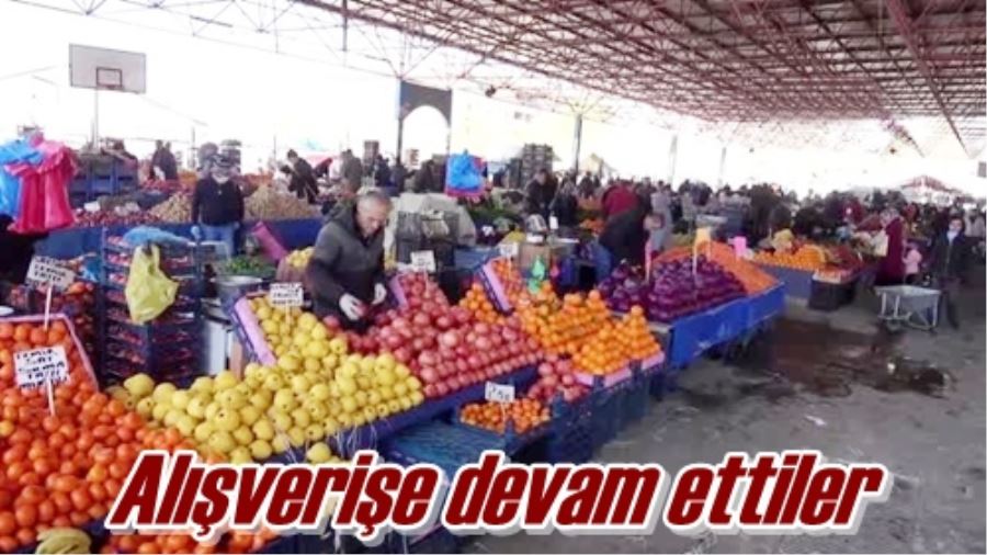 Alışverişe devam ettiler
